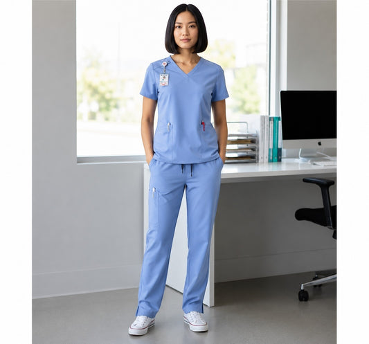 Sky’s the Limit – Carolina Blue Scrub Set