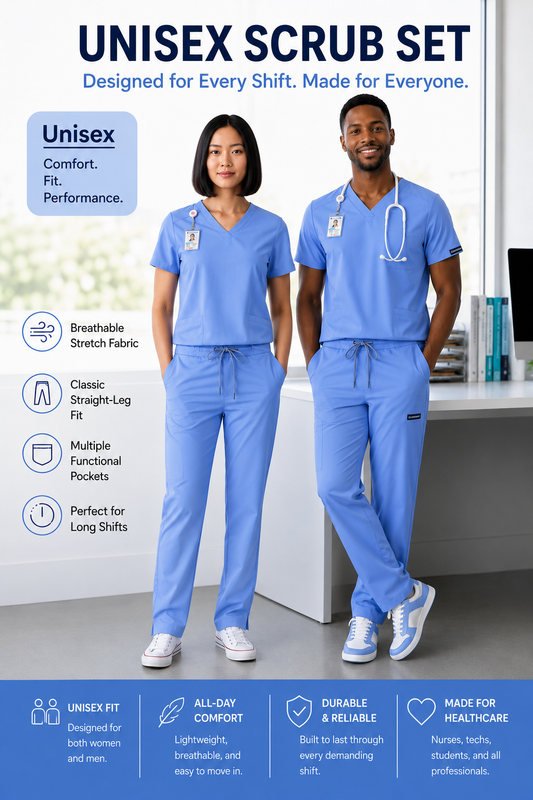 Sky’s the Limit – Carolina Blue Scrub Set